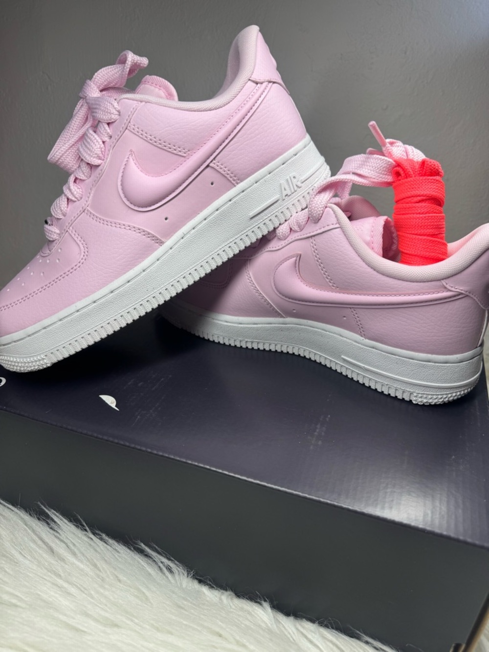 Nike Low-Top Sneakers in Pastel Pink and White